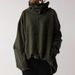 Women's Clothing Autumn and Winter Women's New Loose Casual Long Sleeve High Collar Pullover Solid Color Pocket Jacket Sweatshirt_ipsvogv.com