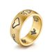 Fearless love eye heart flower bird letter titanium steel ring trendy men's jewelry_ipsvogv.com