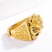 3D Dragon Head Relief Mighty Men's Open Ring Thick Vietnamese Gold Plated Jewelry_ipsvogv.com