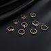 New Combination Ring Fashion Personalized Moon Love Star Flower 9-piece Set_ipsvogv.com