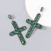 Fashion Exaggerated Alloy Dia Rhie Cross Female Earrings_ipsvogv.com