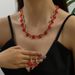 Women's Jewelry Wedding Accessories Alloy Inlaid Multi-color Flower Resin Necklace_ipsvogv.com