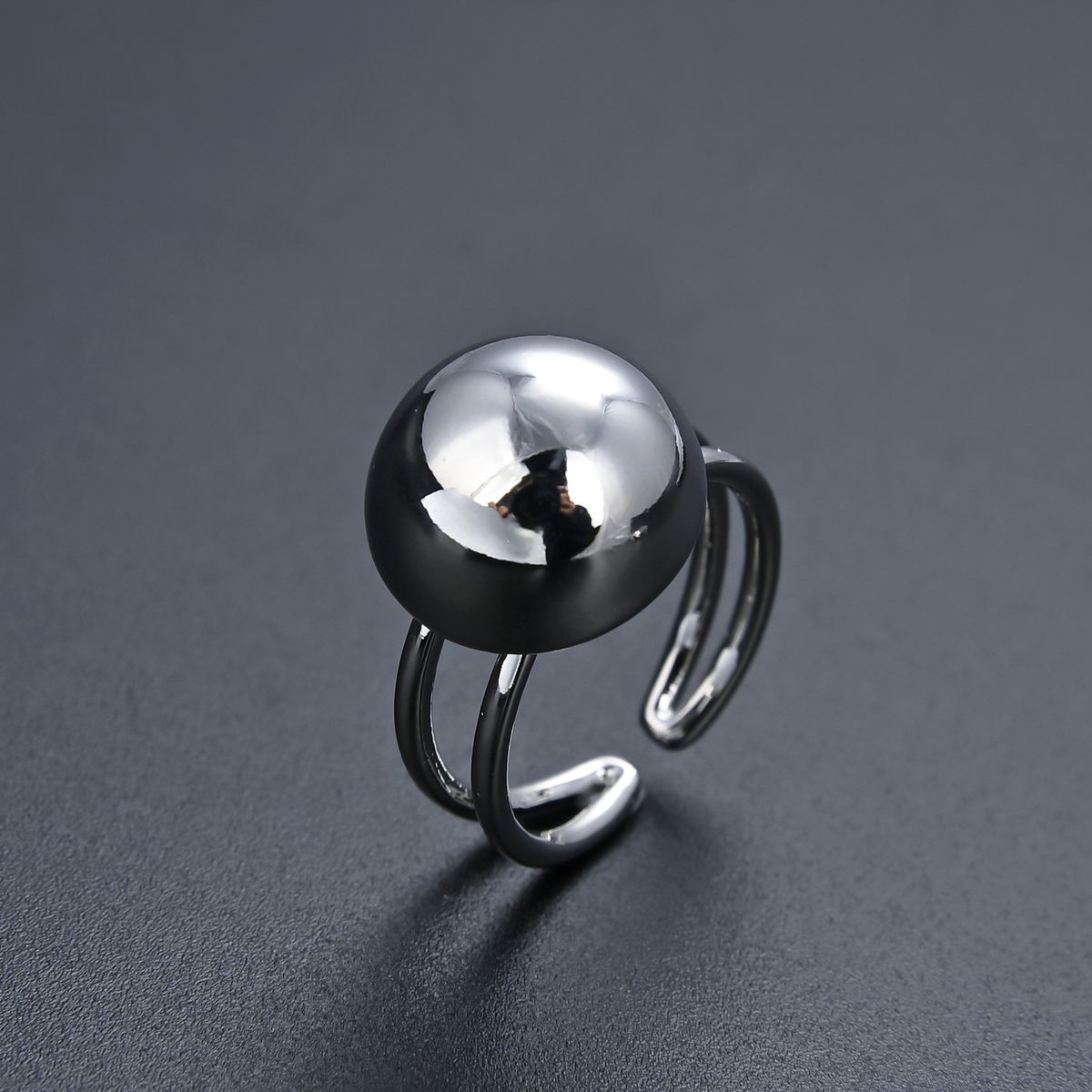 New Version Of The Ins Style Simple Personality Ball Ring Opening Adjustable Unisex Hand Jewelry Net Celebrity Ring_ipsvogv.com
