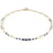 Glass Devil Eye Round Beads Shell 14K Gold OT Buckle Double Layer Necklace Clavicle Chain_ipsvogv.com