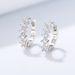 Women's Jewelry Circle C Shaped Diamond Zircon Personality Fashion S925 Sterling Silver Ear Buckle Earring Ear Jewelry_ipsvogv.com