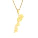 Stainless Steel Morocco Map And City Pendant Necklace Couple Style Ethnic Style Popular Personality Accessories_ipsvogv.com