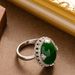 China-Chic Personalized Jade Chalcedony Green Adjustable Opening Cool Wind Advanced Colorless Food Ring_ipsvogv.com