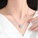 Silver Moissanite Necklace Simple And Fashionable Seven Diamond Flower Clavicle Necklace Female_ipsvogv.com