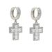Style Simple Fashion New Cross Zircon Earrings Classic Men's Earrings Earrings Cross Supply_ipsvogv.com