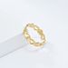 Simple light luxury hollow heart shaped titanium steel female ring ring fashionable commuting wear accessories_ipsvogv.com