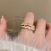 French Copper Zircon Pearl Double-layer For Women, Niche Unique Design, Exquisite, Luxurious And High-end, Index Finger_ipsvogv.com
