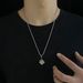 Men And Women Trendy Hip Hop Couple Sweater Chain Gift A Pair Of Engraved Lucky Smiley Dice Titanium Steel Necklace_ipsvogv.com