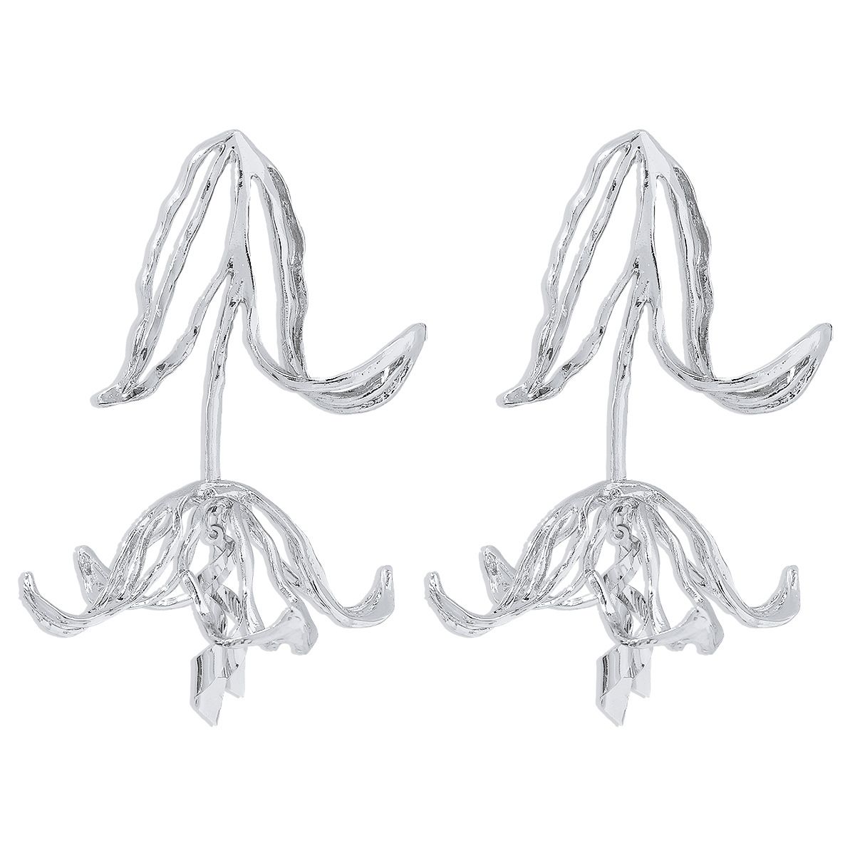 E10850 Exaggerated Light Luxury Hollow Tulip Geometric ZA Personalized Stereoscopic Style Earrings_ipsvogv.com