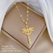 】 Wings 【 Cross Light Luxury Charm Gorgeous Full Diamond Necklace Women's Versatile Clavicle Titanium Steel Chain 【 】_ipsvogv.com