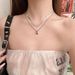 Simple Square Pendant Necklace For Women, Niche, Light Luxury, Cold Style, Hip Hop, High End Double Layer Clavicle Chain, Necklace Accessories_ipsvogv.com
