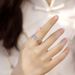 Rainbow zircon ring female S925 silver single row inlaid colored gemstone ring light luxury fashion_ipsvogv.com