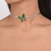 10724 Jewelry Sexy Modern Butterfly Choker Neckchain with a Sweet and Unique Geometric Necklace_ipsvogv.com