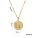 Light Luxury Style Zircon Sun Disk Titanium Necklace For Women, Colorless And Fashionable, Unique Style, Collar Chain_ipsvogv.com
