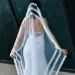 Hair Jewelry MZA91 Short Veil Edge Veils Wedding Bridal Accessories Thin Scallop Lace Trim Soft Tulle With Comb_ipsvogv.com