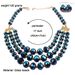 Crystal Beaded Women's Multi layered Short Collar Chain Necklace Decoration 6040_ipsvogv.com
