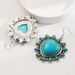 New Turquoise In Large Small Sizes, Featuring A Heart Shaped With Ancient Charm And Ethnic Style Earrings_ipsvogv.com