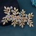 Handmade Hair Comb Headdress Bride Wedding Veil Accessories Alloy Leaf Pearl Flower Insert Comb_ipsvogv.com