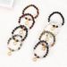 Ancient Golden Dragon Head Pendant 8mm Round Beads Natural Stone Bracelet Female Elastic Adjustable_ipsvogv.com