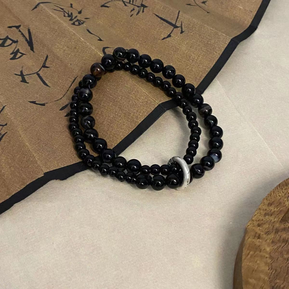 New Safety Buckle Bead Double Layered Bracelet With Niche Design, Artistic Chinese Style Bracelet, Cool And Refreshing_ipsvogv.com