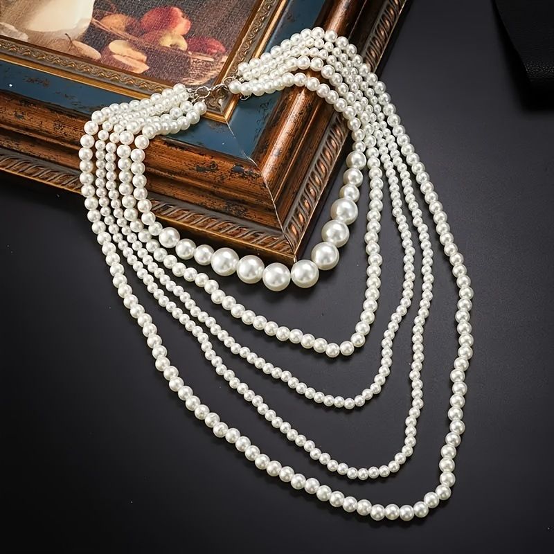 Necklace, Fashionable Hepburn Style, Multi-layered Long Accessory Necklace_ipsvogv.com