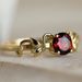 Sanjie 2025 New Instagram Celebrity Fashion Diamond Simple Women's Japanese Korean Curve Inlaid Red Zircon Ring_ipsvogv.com