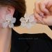 Unisex Super Fairy Flower Petal Geometric Earrings Fashionable Exaggerated Girlish Heart Earrings Fresh And Sweet High End Earrings_ipsvogv.com