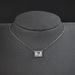 Super Sparkling Square Zircon Pendant Necklace for Women's Fashion and Luxury Full Diamond Collar Chain Sheinx7464_ipsvogv.com