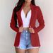 Women's Clothing small suits Lapel long sleeves slim sweet button street jacket suit multi color spot_ipsvogv.com