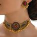 Metal Necklace Earring Set, New Bohemian Ethnic Style Round Diamond Alloy Set_ipsvogv.com