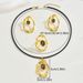 Fashionable light luxury women's jewelry set, geometric irregular necklace earrings, versatile inlaid crystal ring_ipsvogv.com