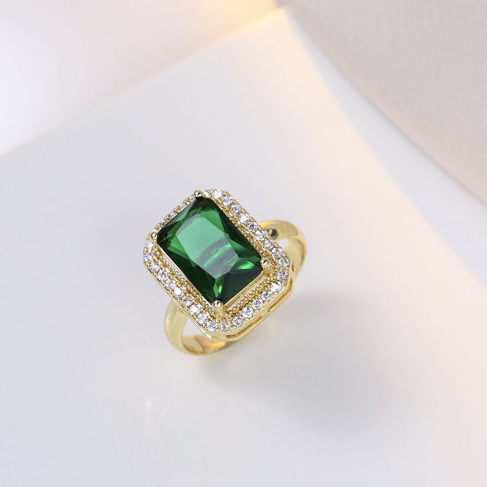 Necklace Women's S925 Zircon Emerald Crystal Geometric Earrings Advanced Earrings Set Temperament Collar Chain_ipsvogv.com