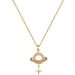 】 Planet 【 Galaxy Light Luxury Charm Gorgeous Full Diamond Necklace Women's Versatile Clavicle Titanium Steel Chain 【 】_ipsvogv.com