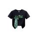 Women's Clothing fashion color matching embroidery short-sleeved T-shirt raw edge hip-wrapped A-line high waist denim skirt_ipsvogv.com