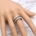 Stainless Steel Fashionable Diamond Studded Double Row Diamonds, Chain Titanium Steel Rings, Vacuum Plated Noble Rings_ipsvogv.com