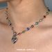 Sweet And Cool Colorful Heart Necklace For Women, New Hot Style Clavicle Necklace, Light Luxury, High End, Niche Design, Hot Girl Necklace Trend_ipsvogv.com