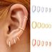 Ear Clasps Korean Version Simple Row Diamond Zircon Earrings Women's Small Fresh Round Small Ear Bone Nails_ipsvogv.com