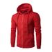 Men's Clothing New Spring and Autumn Style Zipper Hooded Sweatshirt Men's Cardigan Sweatshirt Long Sleeve Solid Color Sweatshirt_ipsvogv.com