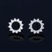 South Korea's Dongdaemun Network's Red Girl Diamond Zircon Trendy Wave Personalized Circle Set Necklace Ring Earrings_ipsvogv.com