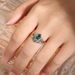 Sanjie Light Luxury Princess Crown Rose Gold Jewelry Inlaid Water Drop Grandmother Green Diamond Ring Female_ipsvogv.com