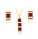 Fashion new personalized two-color zircon titanium steel women necklace earrings two-piece set gift wedding_ipsvogv.com