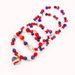 Patriotic Heart Flag Beaded Bracelet Set - Natural Stone Beads, Handcrafted Unisex Jewelry For Men And Women, Perfect For Independence Day Gifts_ipsvogv.com