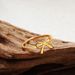 Unisex Exquisite Ring For Women High End Niche Design Light Luxury Copper Plated Bow Gold Pigment Ring Ring_ipsvogv.com