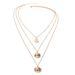 Bohemian Jewelry Popular New Head Coin Pendant Multi Layered Women's Necklace Silver Set_ipsvogv.com