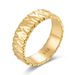 Metal hammered ring S925 sterling silver plated with gold light luxury ring silver jewelry_ipsvogv.com