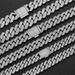 Hip Hop Full Diamond Diamond Cuban Chain Personality Zircon Necklace Men's Versatile High End Fashion Jewelry_ipsvogv.com